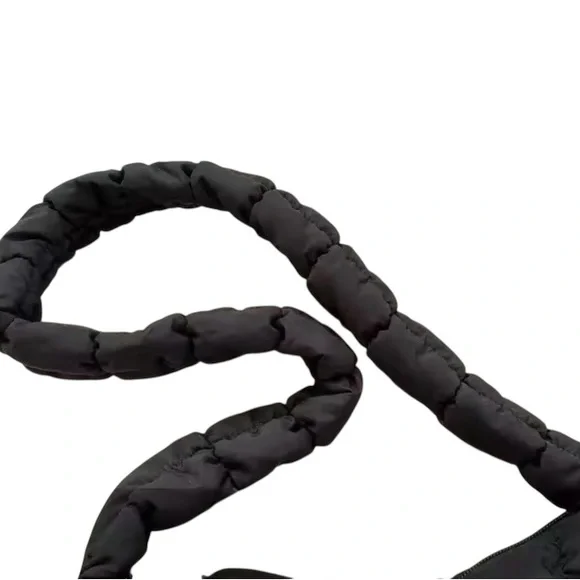 Bubble, puffy, quilted pleated, small cloud purse with shoulder strap. PURPLE - Picture 4 of 6